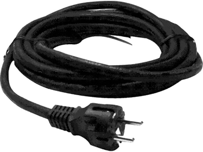 Câbles + prise moulée - 2 x 1 mm²<br> HO7 RN-F / Néoprène - 5 m