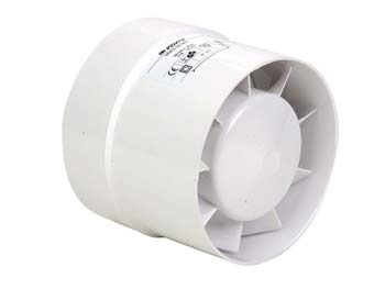 Ventilateur axial en ligne Ø 100 mm<br> Débit 105 m³/h