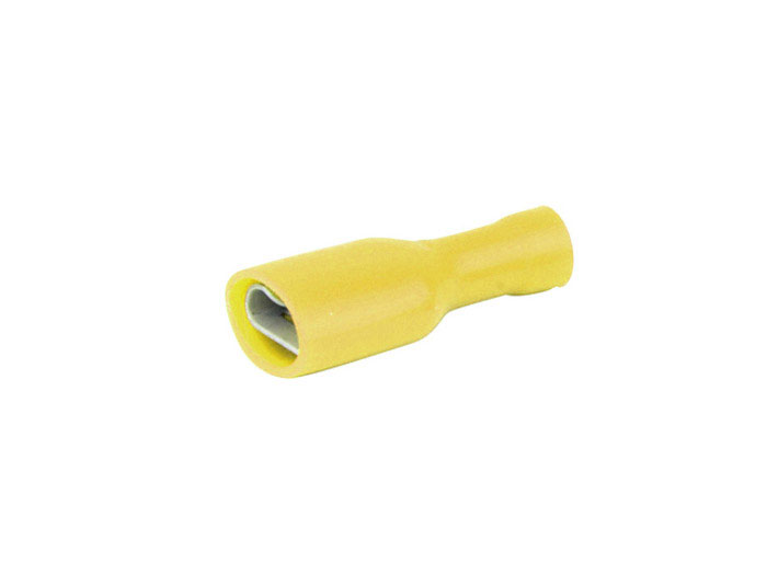 Clip femelle isolé à sertir<br> Largeur 6.3 mm - Faston jaune