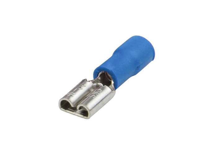 Clip femelle nu à sertir<br> Largeur 4.75 mm - Faston bleu