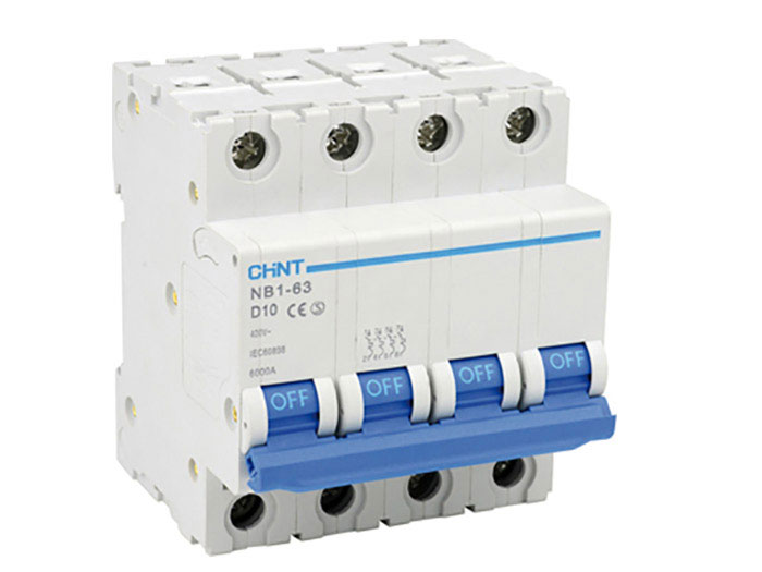 Disjoncteur modulaire 4 pôles (NB1)<br> 16 A - 6 kA 