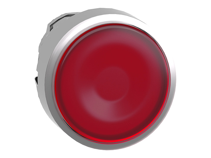 Tête bouton poussoir - affleurant pour étiquette - Ø22 - rouge