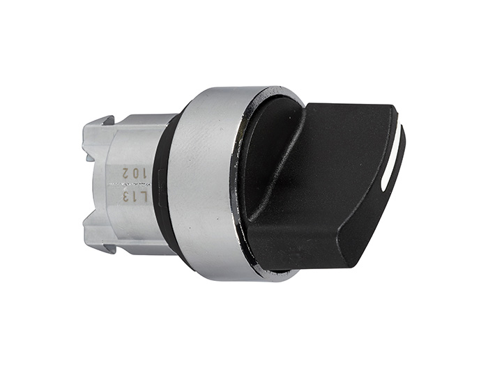 Tête bouton tournant - 2 pos rappel droite à gauche - noir - Ø22