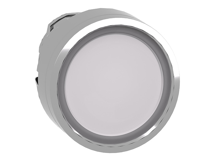 Tête de bouton poussoir lumineux - Ø22 - blanc
