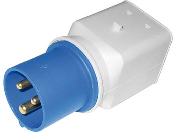 Adaptateur système 2 pôles + terre<br> 16 A - 220 V - CE/Schuko