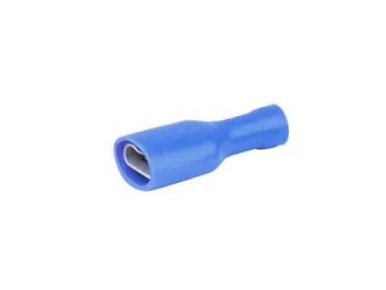 Clip femelle isolé à sertir<br> Largeur 6.3 mm - Faston bleu