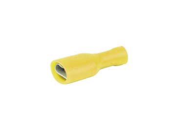 Clip femelle isolé à sertir<br> Largeur 6.3 mm - Faston jaune