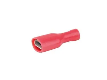 Clip femelle isolé à sertir <br> Largeur 6.3 mm - Faston rouge