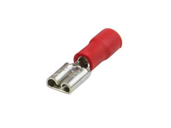 Clip femelle nu à sertir<br> Largeur 4.75 mm - Faston rouge