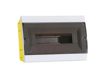 Coffret électrique à encastrer - IP40<br> 12/14 modules - Porte transparente