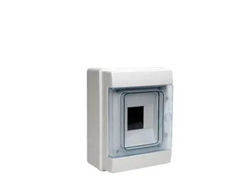 Coffret électrique étanche - IP65 <br> 2/4 modules - Porte transparente