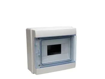 Coffret électrique étanche - IP65 <br> 4/8 modules - Porte transparente