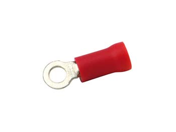 Cosse ronde percée 3 mm - Rouge