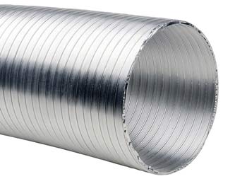 Gaine de ventilation aluminium <br> Ø 125 mm - Longueur : 1 m