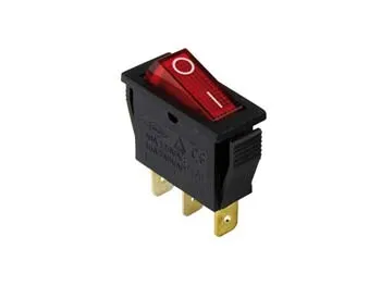 Interrupteur unipolaire 15 A - 250 V<br> Avec voyant rouge