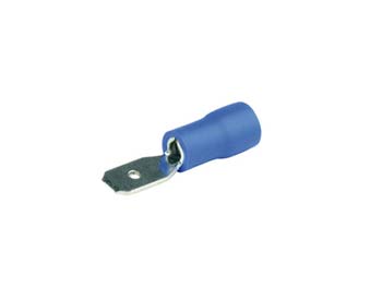 Languette mâle pré-isolé<br> Largeur 4.75 mm - Bleu