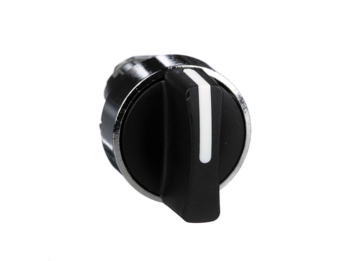 Tête bouton tournant - 3 pos fixes - noir - Ø22