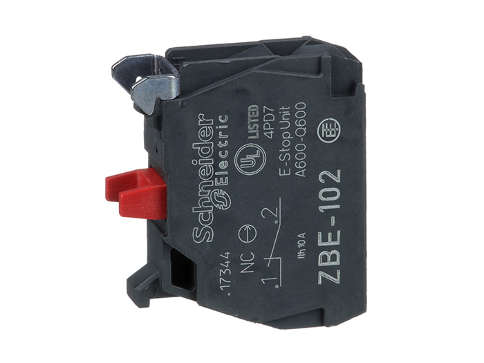 Bloc contact O pour XB4 ou XB5 - raccordement vis étrier